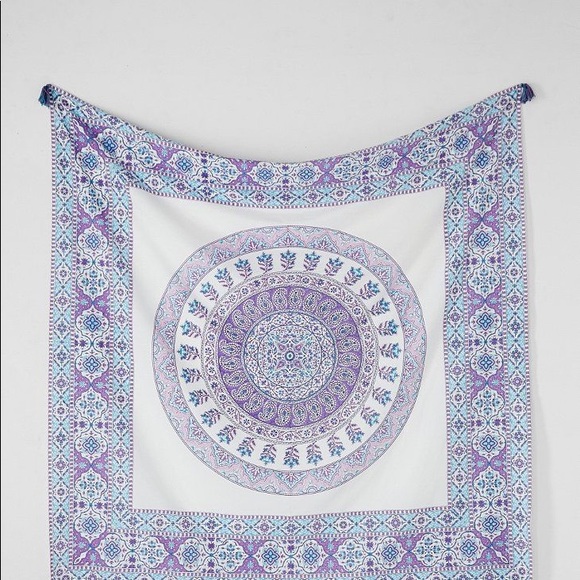 Lavender & Sky Paisley Mandala Tapestry - Picture 3 of 4